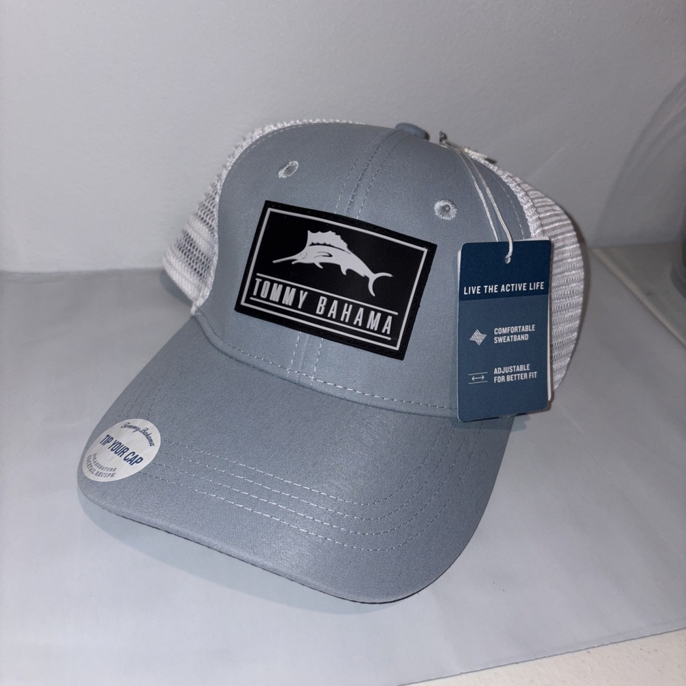 Tommy Bahama Mens Marlin Logo Trucker Hat Cap Snapback Tip Your Cap NWT